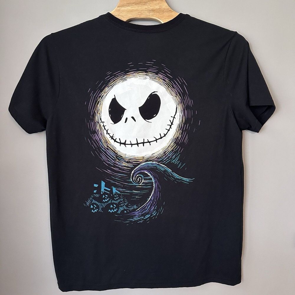 Disney Nightmare Before Christmas Tee Women 2X‎ Black Teal Halloween Jack Bat